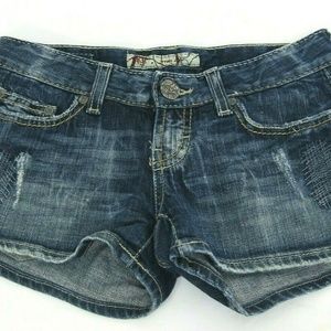 BKE Buckle Stella Denim Stretch Embellished Shorts